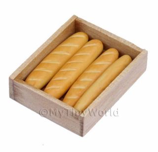 Baguettes + Tray Dolls House Miniatures