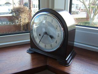 Smiths Enfield Bakelite mantel clock vintage Bakerlite working VGC 