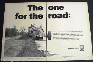Road construction image Super 300 Power Grader by Austin Western 1969 