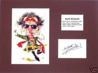 keith richards signed in Autographs Original