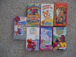 lot VHS~tapes~Herb​ert the Timid dragon~Arthur~​BARNEY~sesame st 