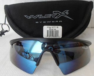 Wiley X, Z87 Sunglasses Blue Lce / interchangeable lensesr ,in a hard 