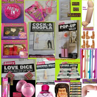   Night Party Games Accessories & Novelties Willy Straws Whistles etc