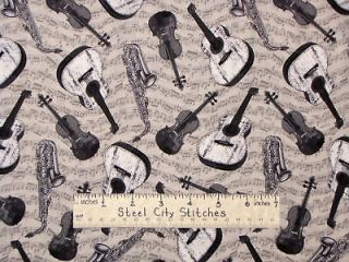 Love Lucy Desi Fred Ethel Music Guitar Fabric YARD