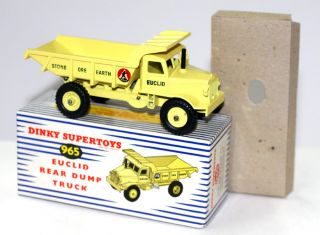 DINKY TOYS 965 EUCLID REAR DUMP TRUCK RED LABEL VVNMIB EXCEPTIONAL