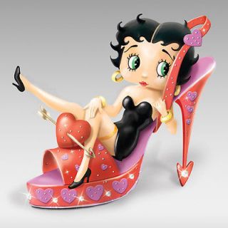 Betty Boop Spiked by Love Shoe Figurine   Bradford Exchange