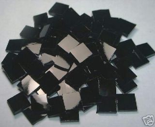 100 PEARL BLACK Mosaic Tiles Stained Glass Supplies