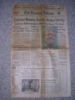 The Evening Bulletin of Philadelphia 11/3/1976 Carter Beats Ford