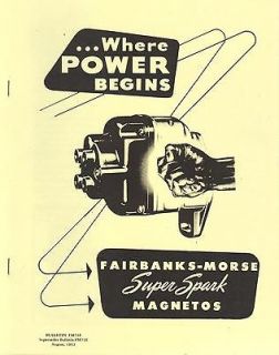 Fairbanks Mors​e Super Spark Magneto Catalog 1952 F M