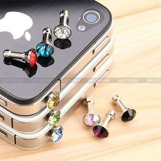   Diamond Anti Dust Earphone Jack Plug Stopper Cap For iPhone 4 4S