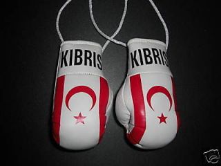 Kibris North Cyprus Car Mini Boxing Gloves Gift Turkish