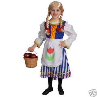 Dutch girl holland farmer kids girls halloween costume S 4 6