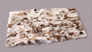   Genuine Rabbit Fur fur blanket carpet cushion cover mat rug banquet