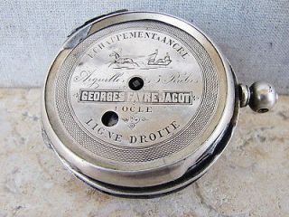 Georges Favre Jacot Antique Gold Silver Pocket Watch 19th Cen. Needs 