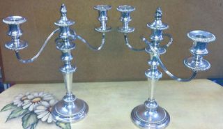 Newly listed Ellis Barker Silver plated candelabra   1912 w / date 