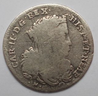 Naples 1691 Carles II.D.G.REX (Carlino 20 Grana) Silver Similar DAV 