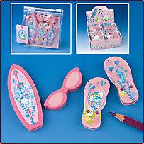 NEW DIDDL/DIDDLINA SUMMER BEACH SET OF RUBBERS NEW 2010