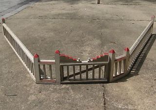  Victorian Wooden Christmas Tree or Dollhouse Picket Fence & Gate