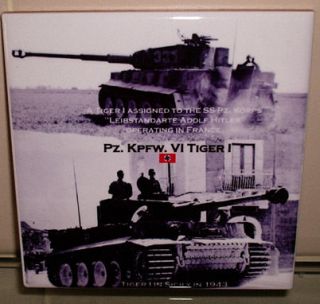 Panzer kpfw VI Tiger I model Real photos CERAMIC TILE