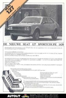 1978 Fiat Seat 127 Sales Brochure Dutch