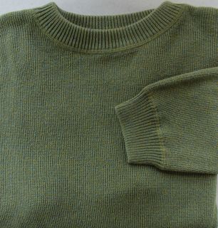 Marshall Fields Field Gear Cotton Sweater Green Blue Yellow Large Tall 