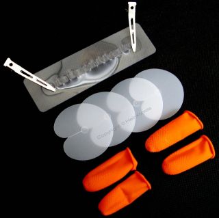 13 Hole Heat Protector Shields + Finger Costs Kit For Pre Bonded Hair 