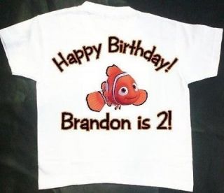 Nemo fish birthday boy girl kids custom toddler shirt baby one piece 