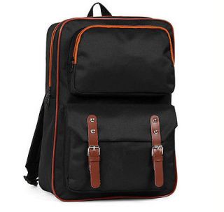 New Double pocket Men Women Backpack Bookbags School bags M3244 Black 