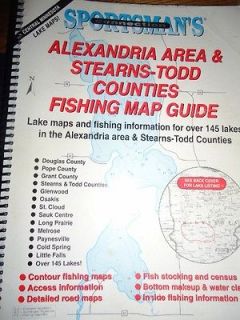 sportsmans alexandria area and stearns todd counties fishing map guide