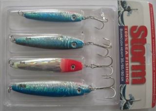 Storm Barracuda Heavy Coloured Lures x4 Bass Pollack