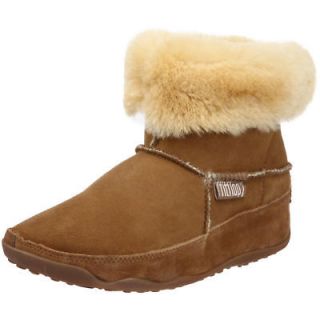 FitFlop Tan Suede Shearling Mukluk Cold Weather Boots