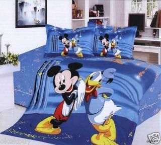 Disney Mickey Mouse queen or twin bed Sheet fitted sheet pillowcase 