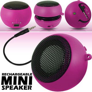 PINK 3.5mm RECHARGEABLE CAPSULE SPEAKER FOR SAMSUNG S5260 STAR II