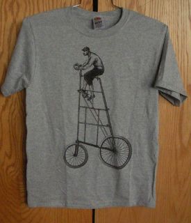 Vintage Tall Frame Fixed Gear Freak Bicycle T Shirt SM   5XL Classic 