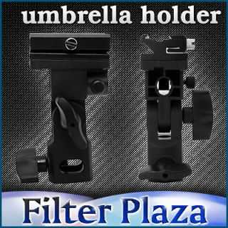 Flash Hot Shoe Adapter Umbrella Holder Swivel Light Stand Bracket B 
