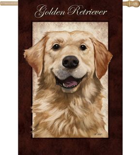 NEW Summer Garden Flag with Golden Retriever dog gift