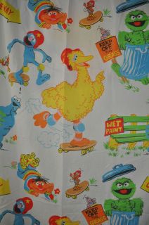 SESAME STREET (Muppets) vintage Fitted and Flat BED SHEETS 1980s  