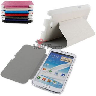 Luxury Flip PU Leather Case Cover Stand For Samsung Galaxy Note 2 II 