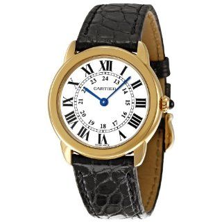Cartier Womens W6700355 Ronde Solo Crocodile strap Watch Watches 