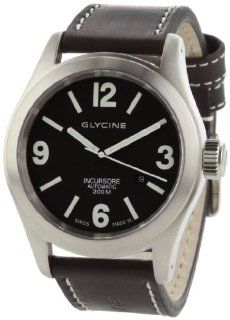 Glycine Incursore Automatic Black Dial on Strap Watches 