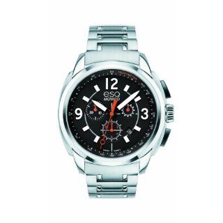   tm Stainless Steel Chrono with Black Dial Watch Watches 