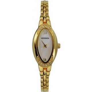 Sekonda 4259 Ladies White Gold Stone Set Dress Watch Watches  