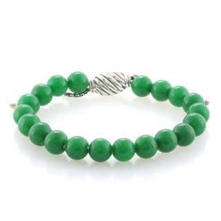 David Yurman 8MM Spiritual Bead Green Onyx Bracelet Jewelry  