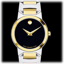 Movado Womens 606065 Temo Two Tone Stainless Steel Watch Watches 