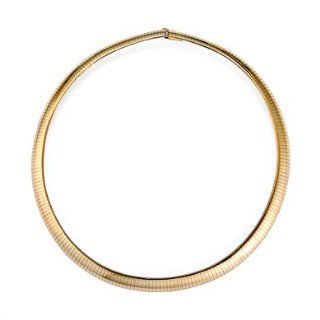 14k Yellow Gold 10mm Omega Necklace   20 Inch   JewelryWeb 