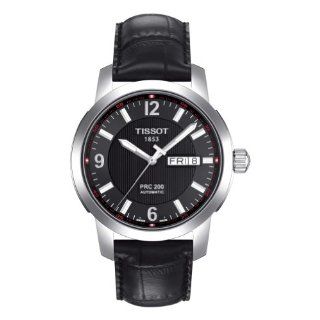 Tissot Mens T0144301605700 PRC 200 Black Day Date Dial Watch Watches 