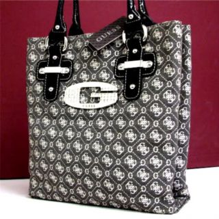 Guess Black Tamara G Logo Tote Handbag Purse Bag
