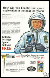 1963 vintage ad for Schick Injector Razor Blades