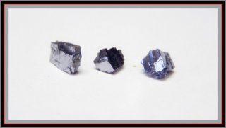 Set of 3 Argentiferous Galena Crystals for use with no energy Crystal 