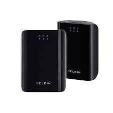 Belkin Powerline Surf HD 200mbps Network Plug Adapters 2x F5D4077 New